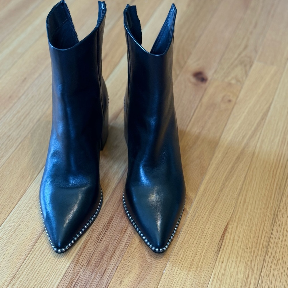 Steve Madden Black Studded Ankle Boots